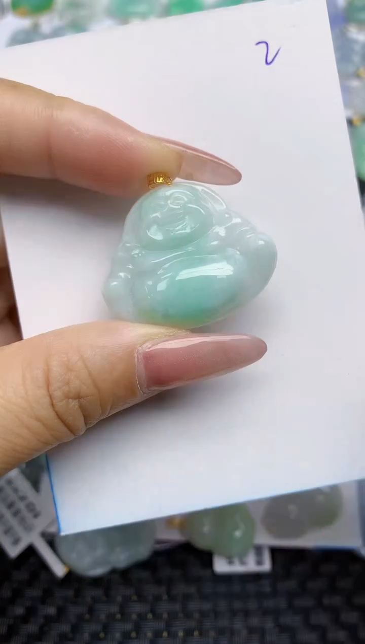 【闪购商品】翡翠颈饰18K金镶嵌天然A货翡翠 2