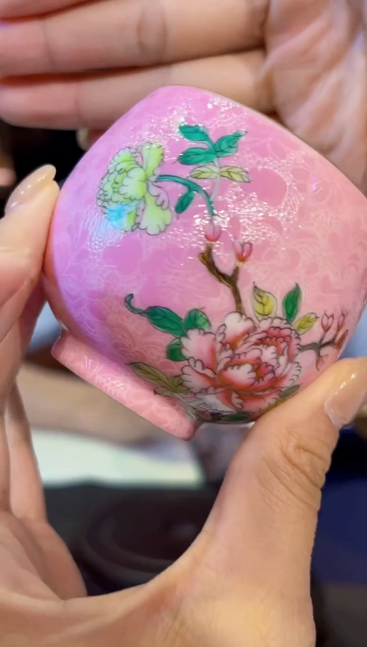 盖碗景德镇陶瓷张文月扒花专场443