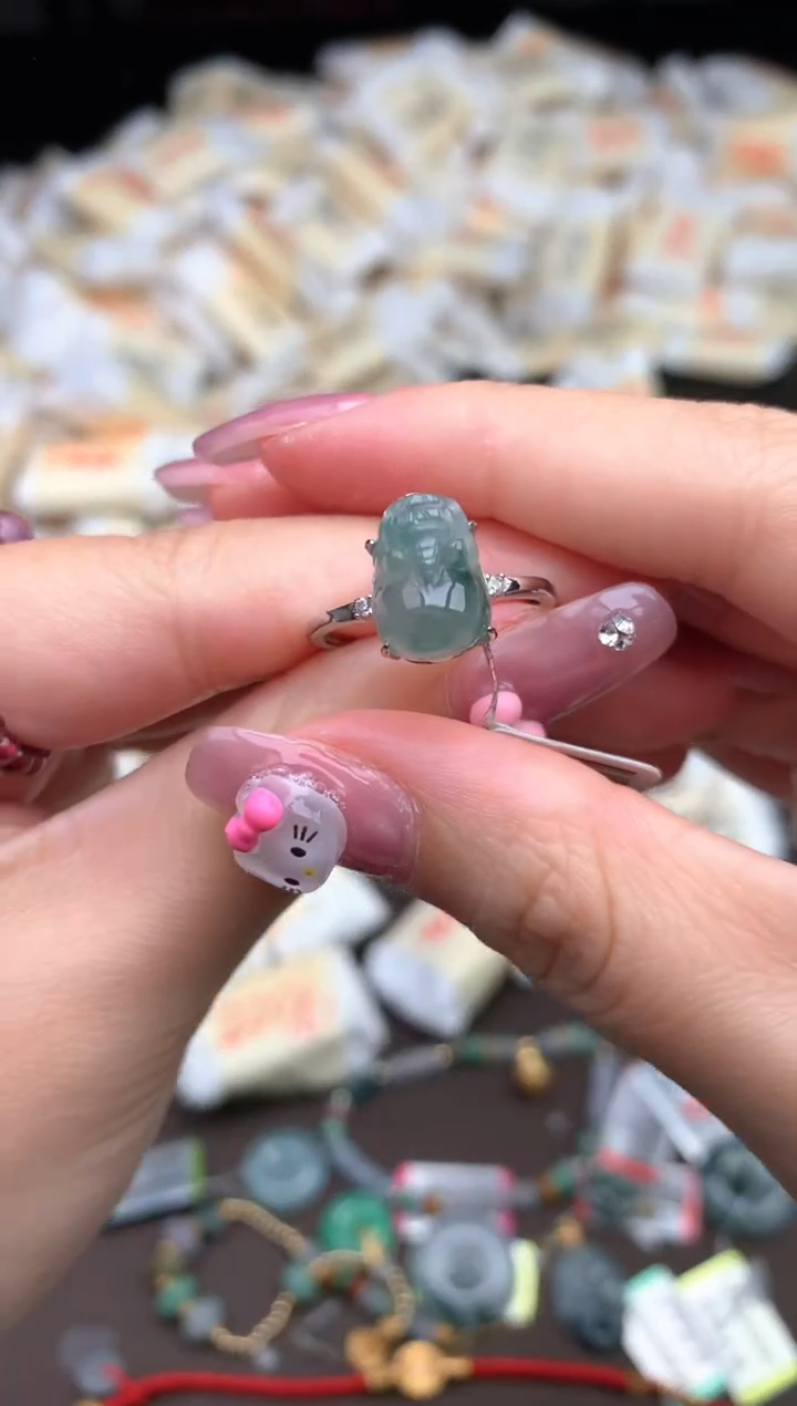 【闪购商品】翡翠戒指银S925镶嵌—