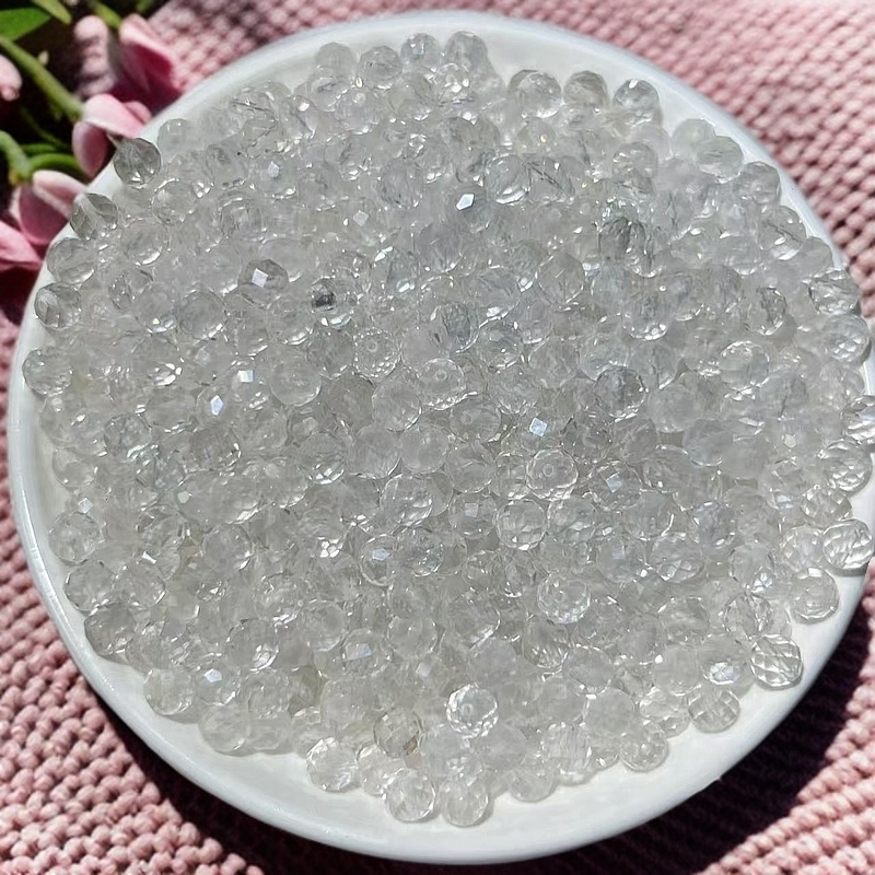 天然散珠 白水晶切割面【K010】5mm 30颗15元