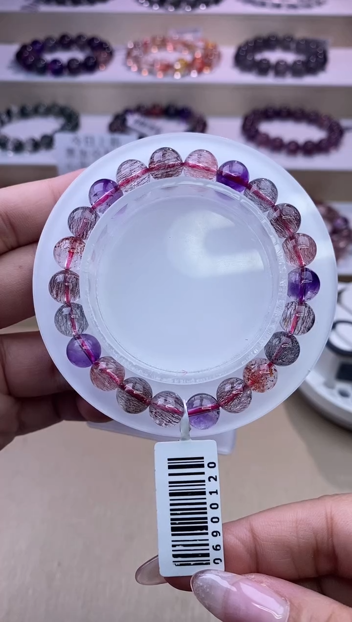 水晶手链未镶嵌黑加仑超七8m+