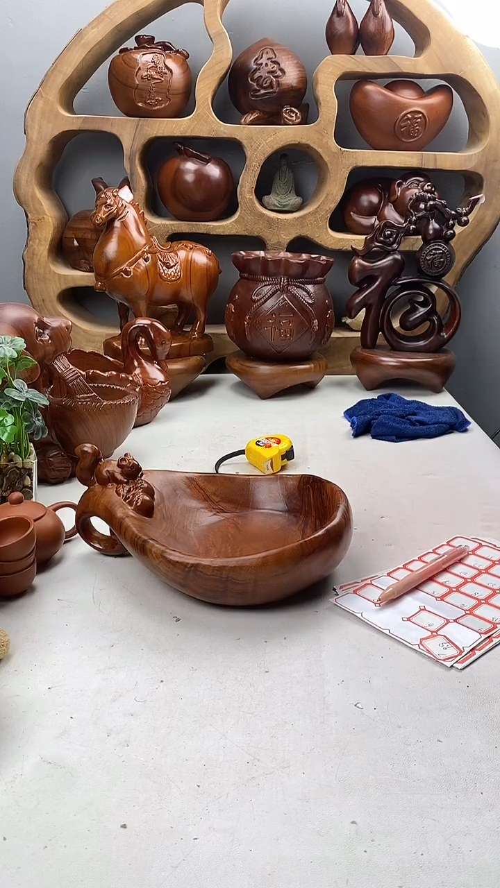香樟木13香樟木松鼠果盘