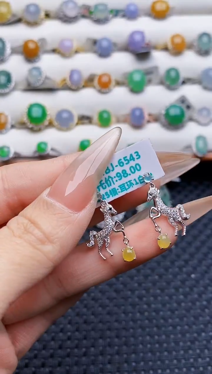 银S925镶嵌戒指翡翠4055