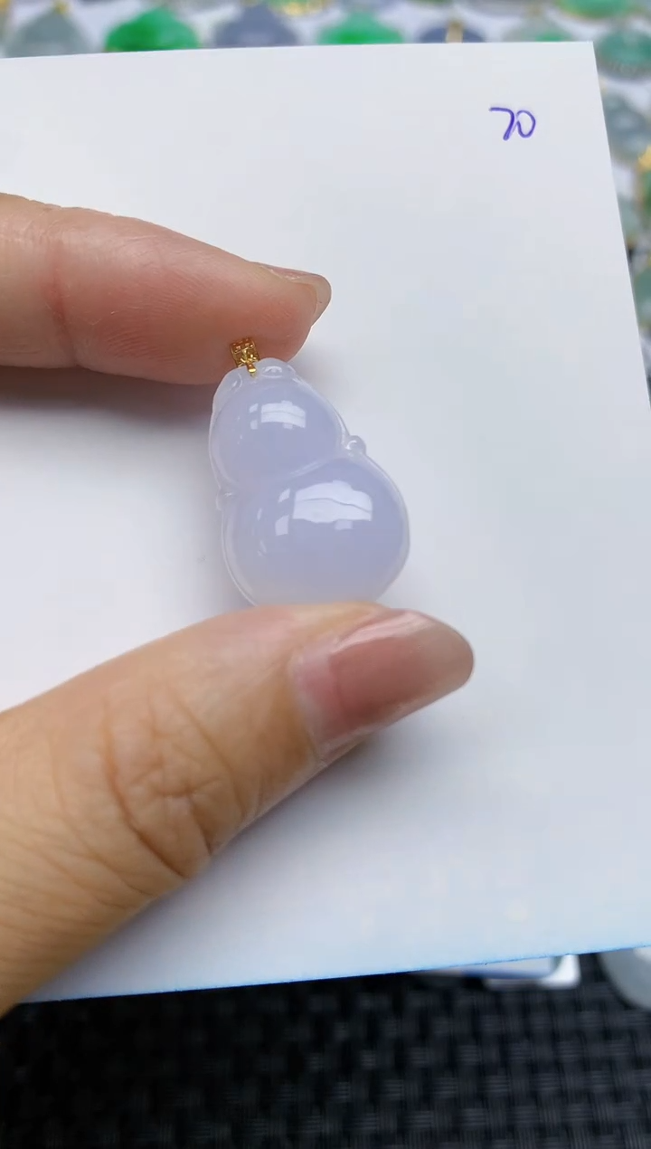 【闪购商品】翡翠颈饰18K金镶嵌天然A货翡翠 20