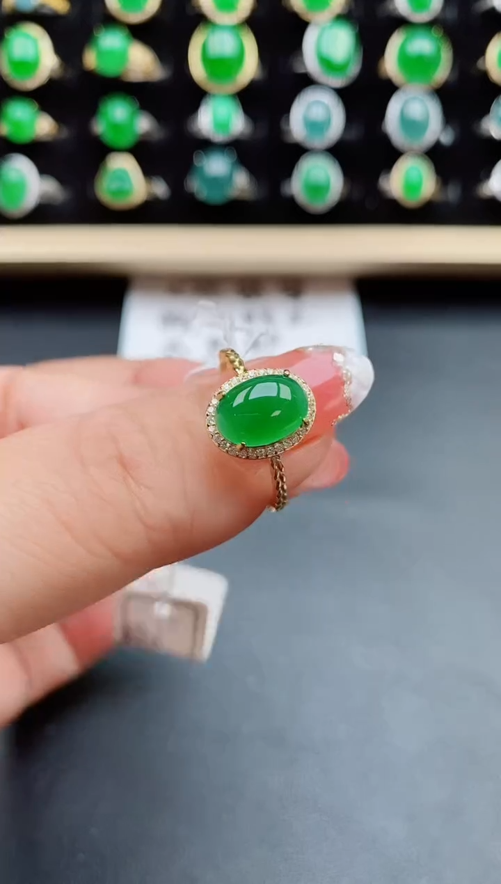 【闪购商品】翡翠戒指银S925镶嵌805800