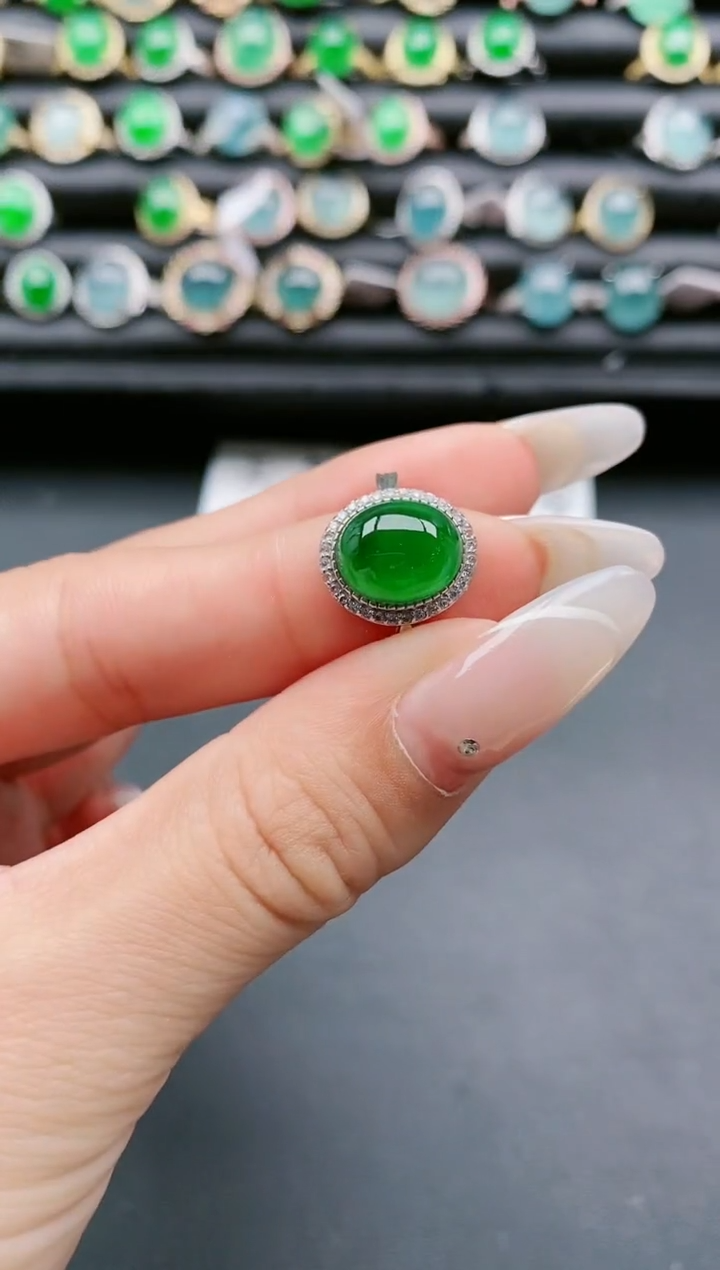 【闪购商品】翡翠戒指银S925镶嵌11111111