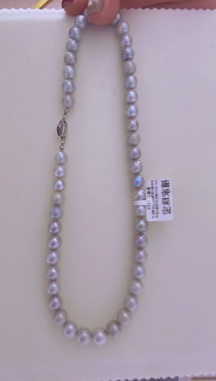 【闪购商品】海水珍珠项链未镶嵌akoya8-9mm+S925银项链