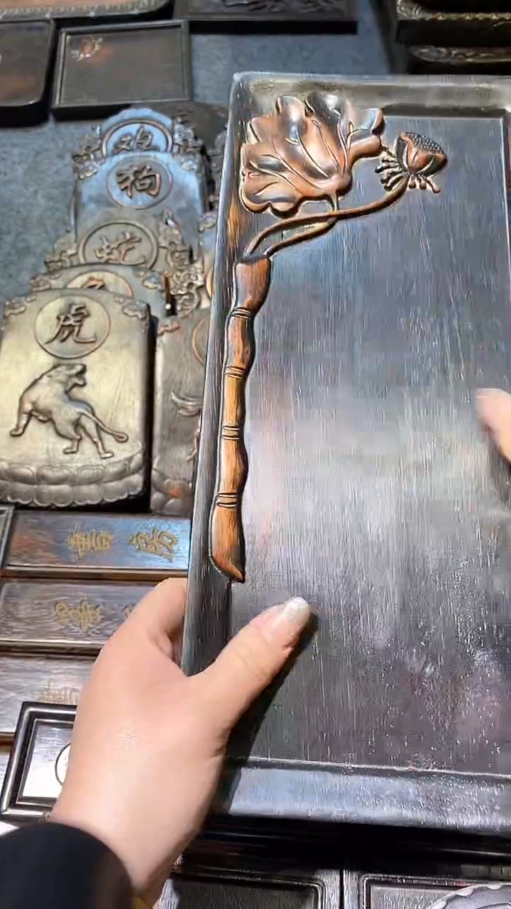 木紫檀雕刻板一物一拍以直播间为准