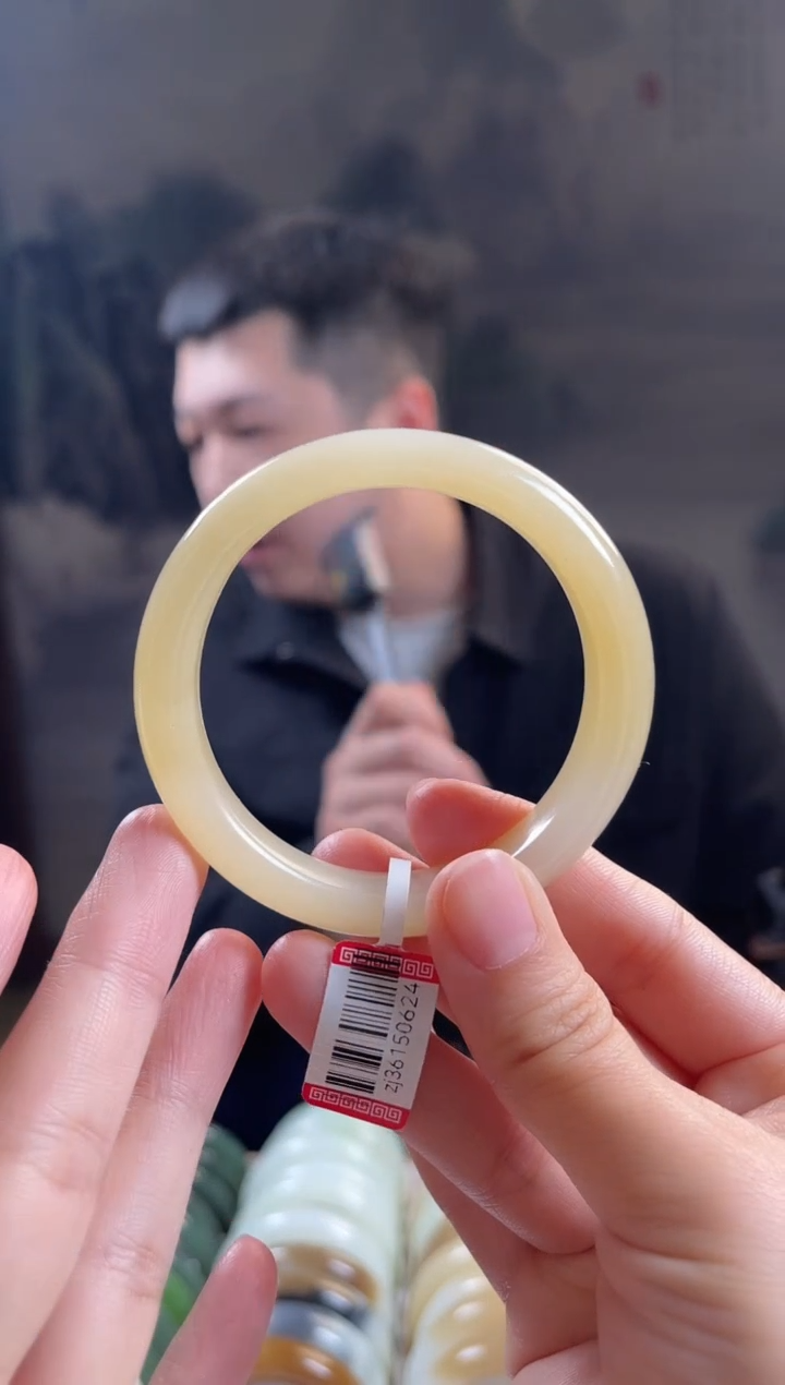 未镶嵌手镯和田玉54+圈口0624