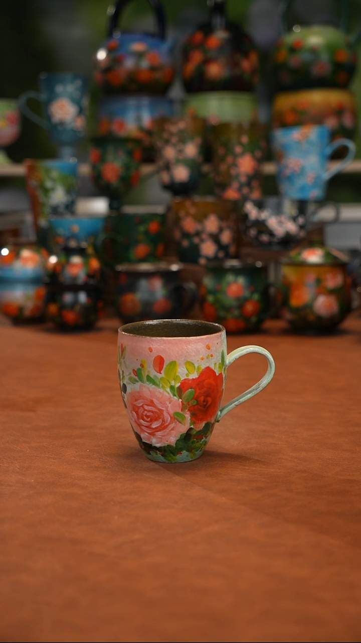 紫砂油画釉下彩手绘