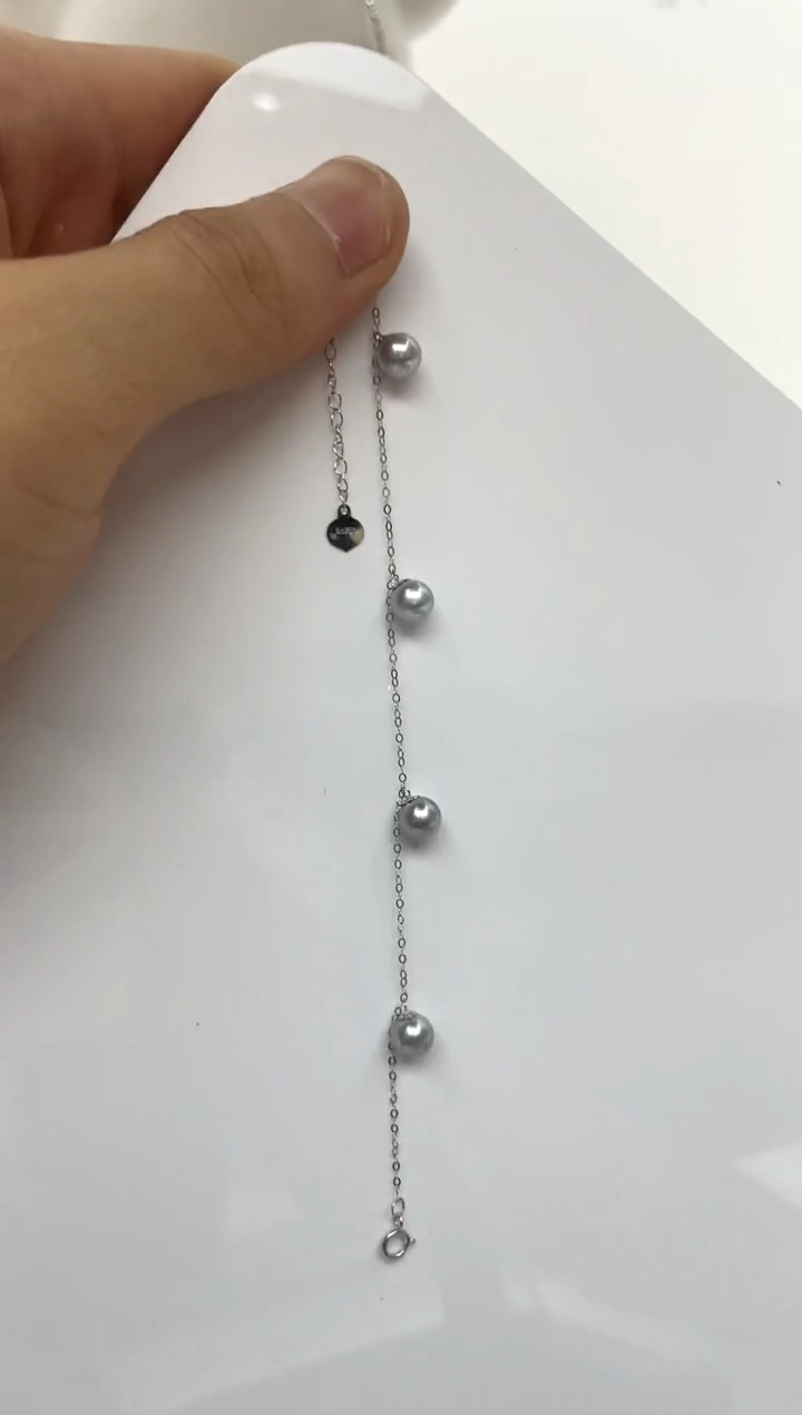 18K金镶嵌手绳海水珍珠5-6