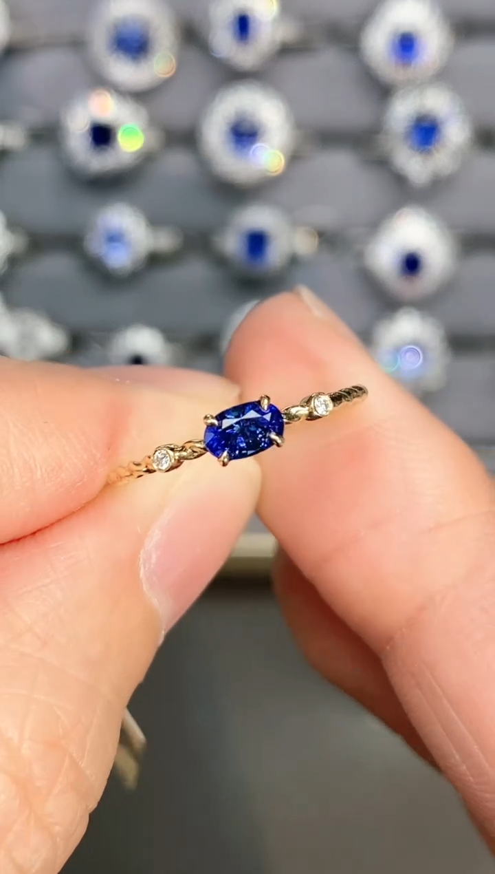 【闪购商品】蓝宝石戒指18K金镶嵌0.46ct/年货节专属价