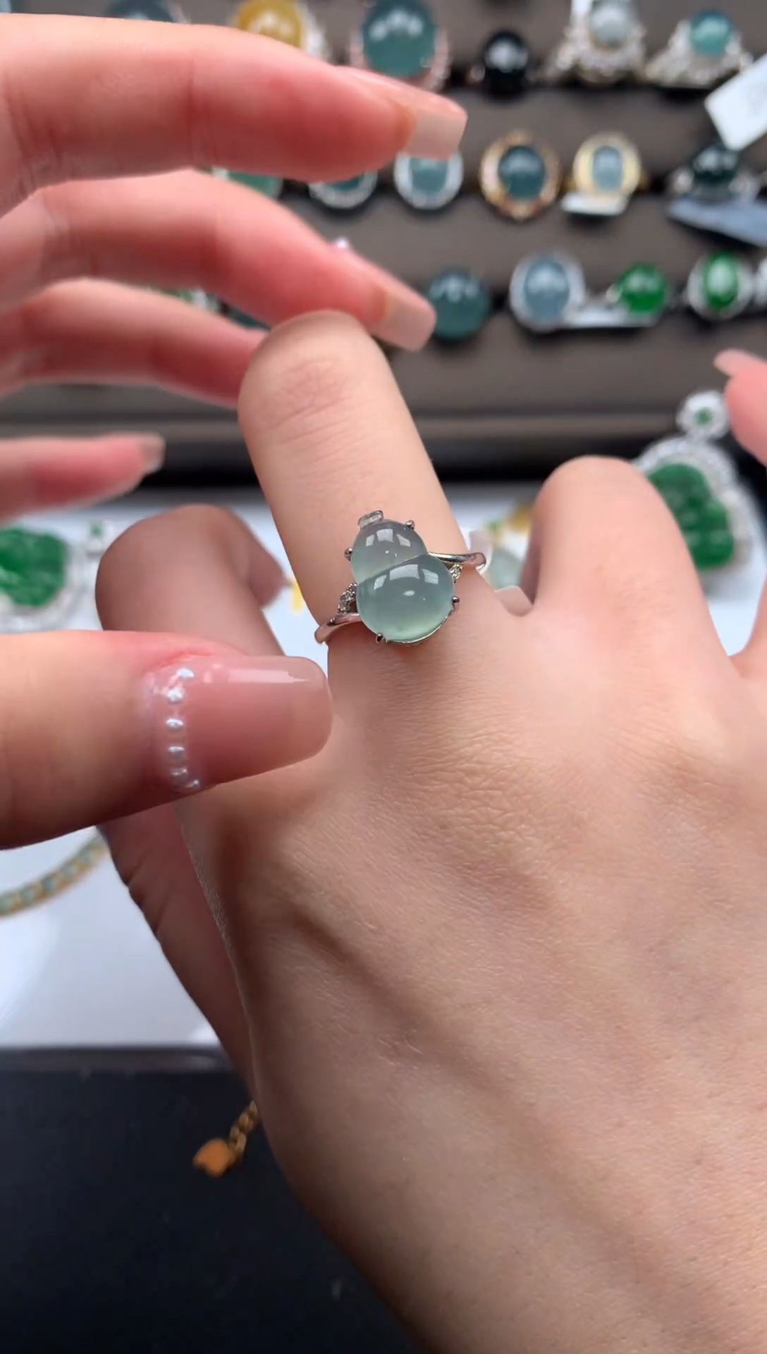 【闪购商品】翡翠戒指银S925镶嵌542141