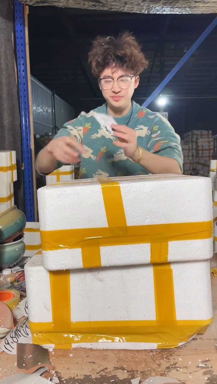 紫砂花盆宜兴紫砂粗陶花盆16.8/23