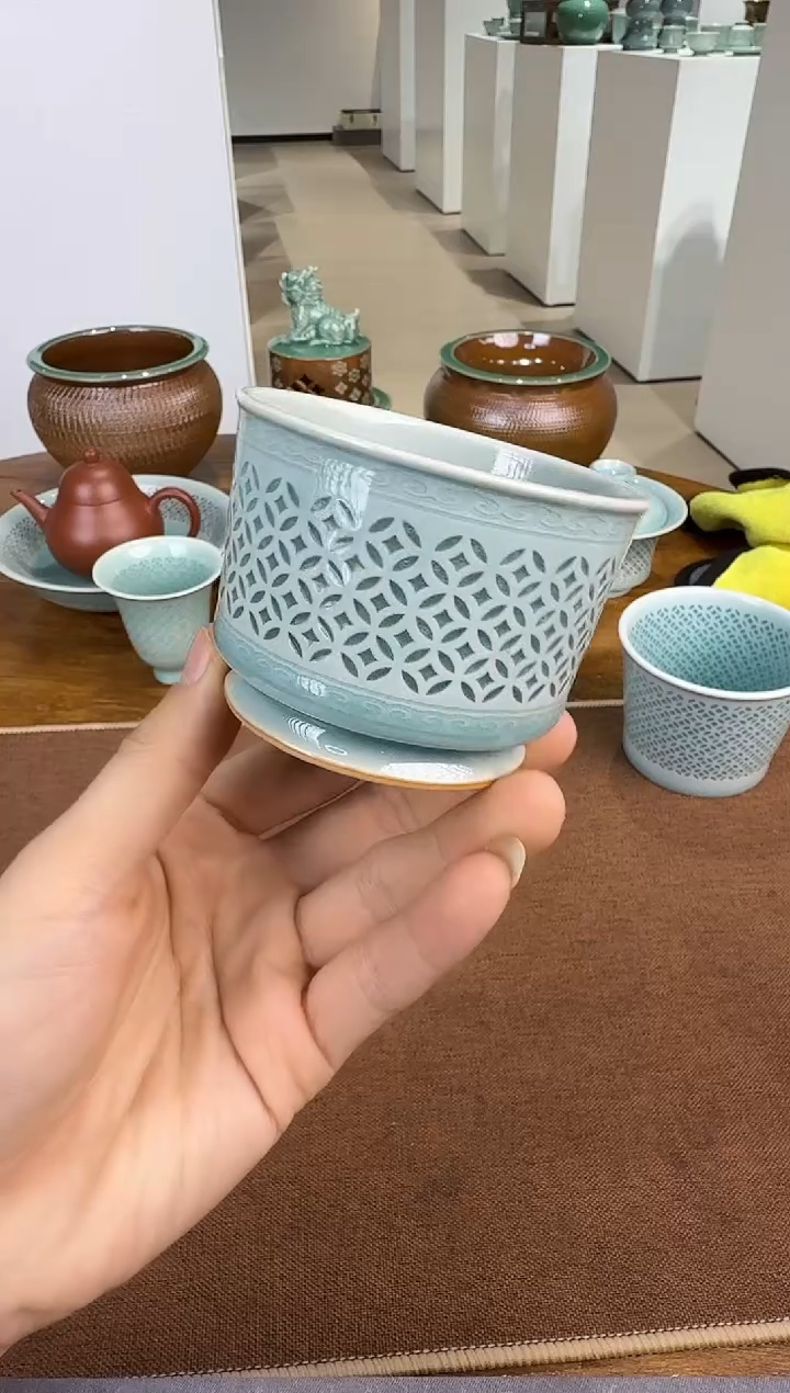 青瓷手工茶器包邮