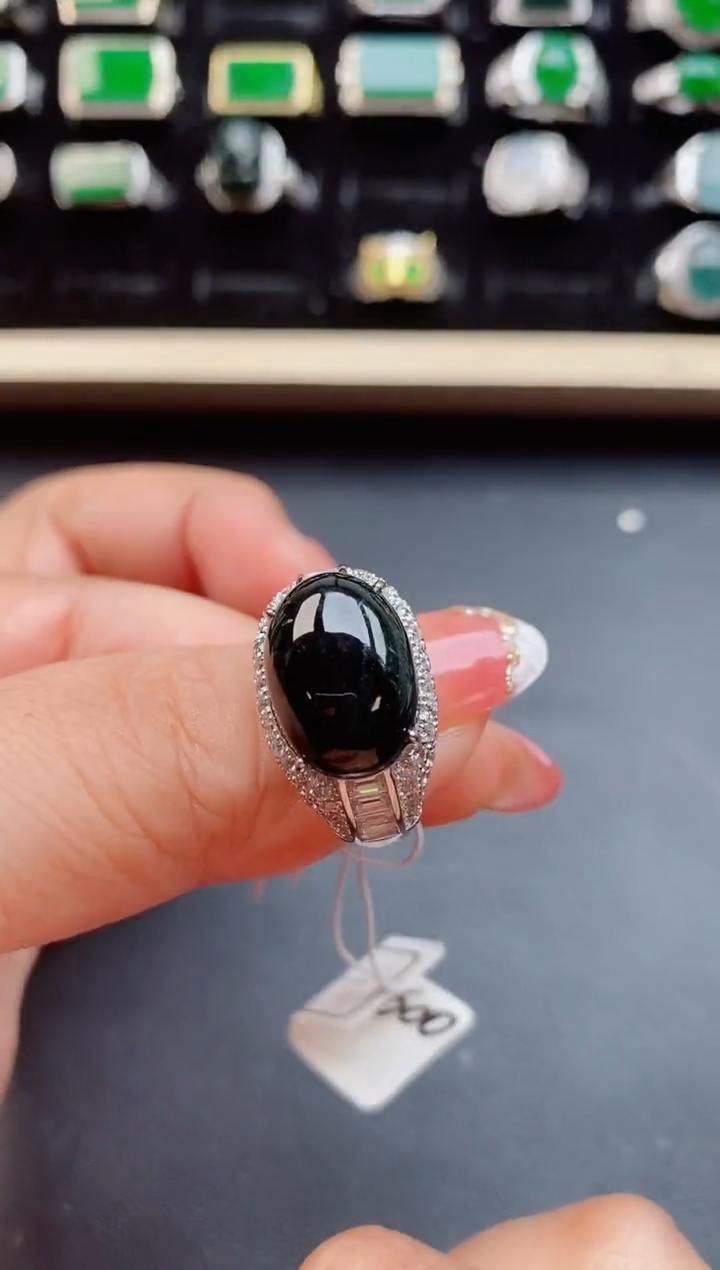 【闪购商品】翡翠戒指银S925镶嵌805850