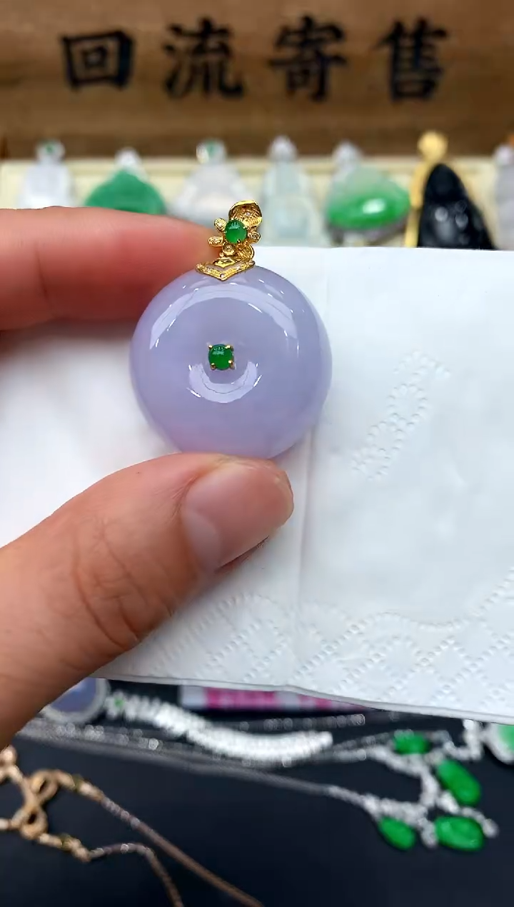 【闪购商品】翡翠颈饰18K金镶嵌114-中国好珍宝