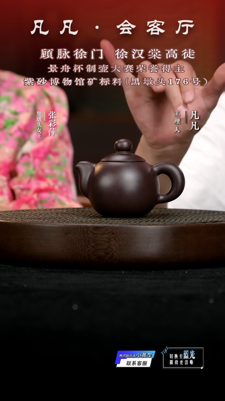 茶壶紫砂ZCP40张彩萍芙蓉珠黑墩头230CC