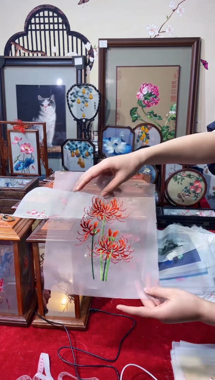 织绣精品苏绣手工刺绣，成品摆件23