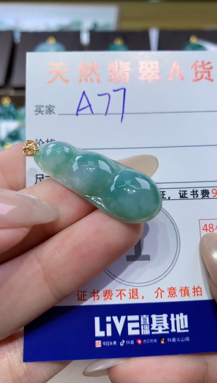 颈饰未镶嵌翡翠天然缅甸翡翠A货挂件 