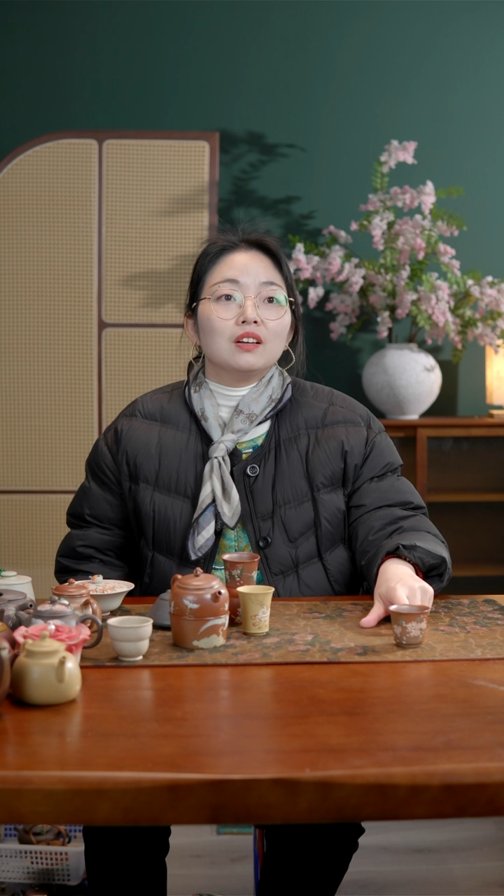 茶壶紫砂郭**蜜柴烧桃花杯