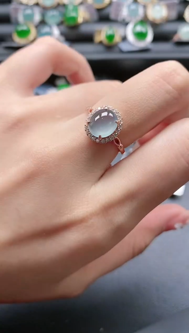 【闪购商品】翡翠戒指银S925镶嵌51511