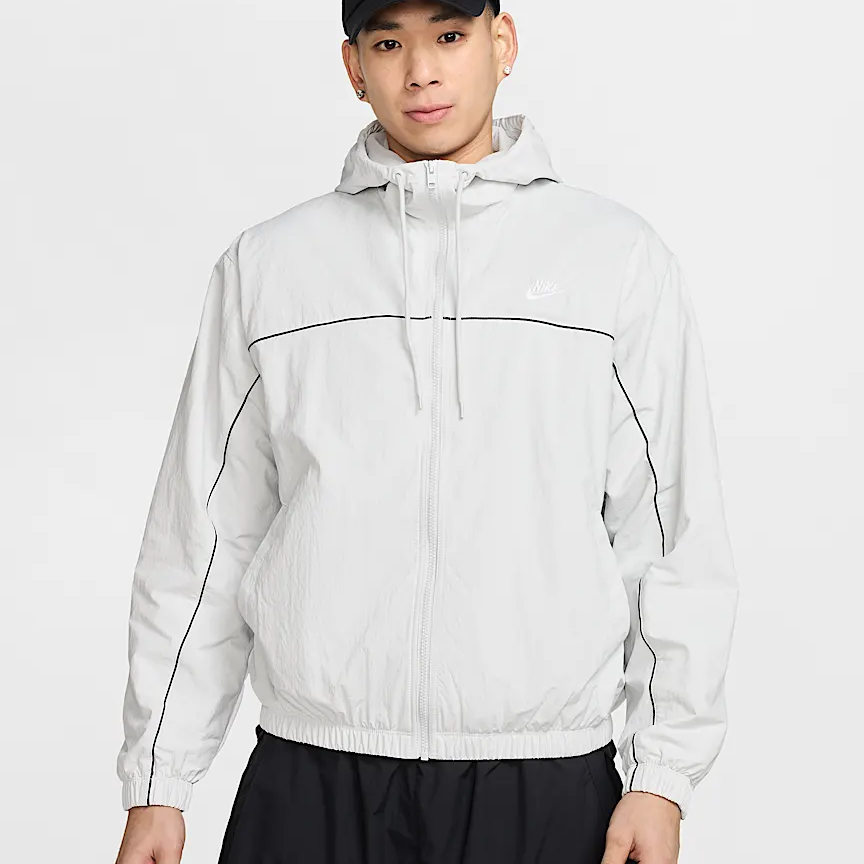 Nike Club 男子连帽夹克复古风格简约宽松轻盈刺绣标志HJ2013-025