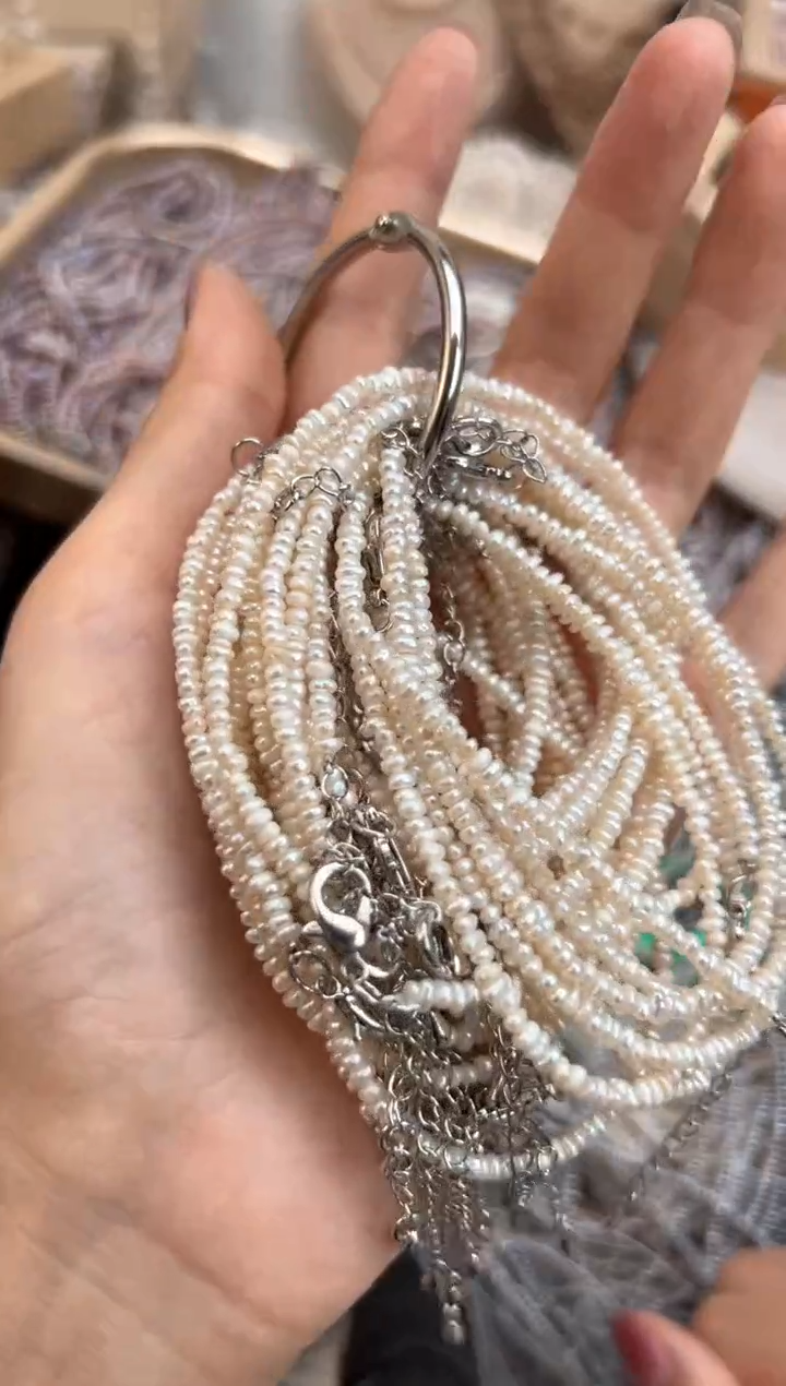 未镶嵌福利淡水珍珠无核*强光珍珠手链（多样性发一）3/4mm凯西