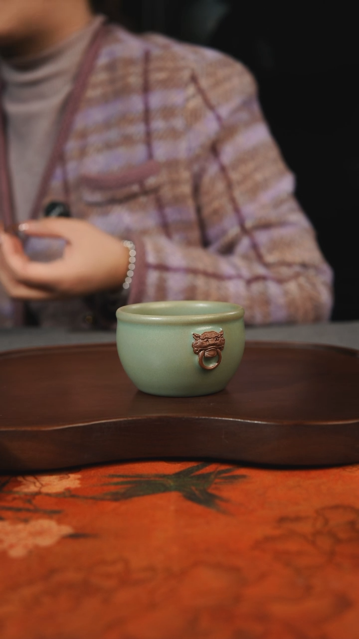杯子瓷奕**玥汝州原产地原矿仿古老釉q