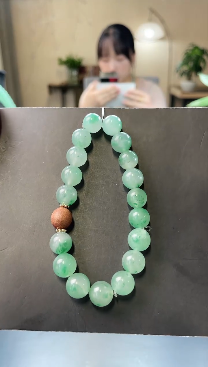 石英质玉手链合金10+mm珠串