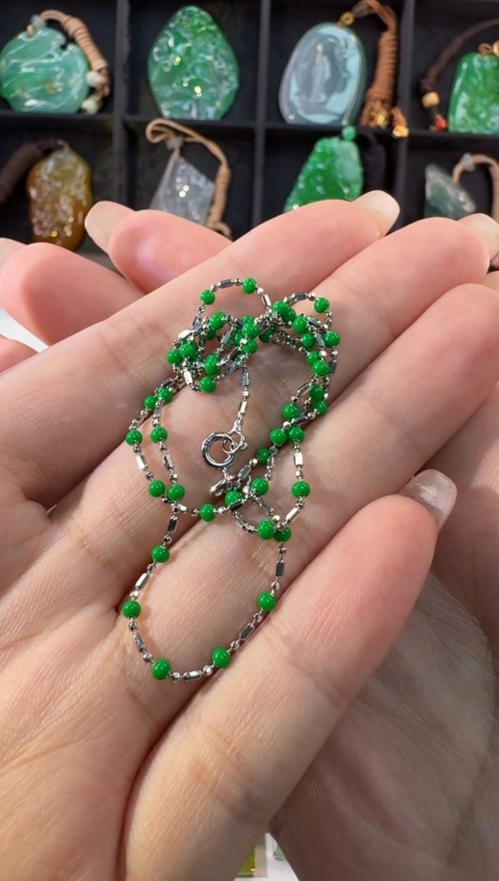 银S925镶嵌查罗石链子薇**?链子