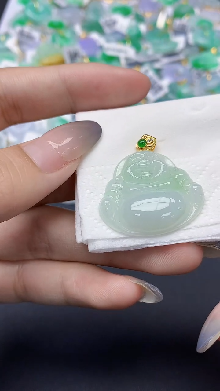 翡翠未镶嵌颈饰天然缅甸a货翡翠