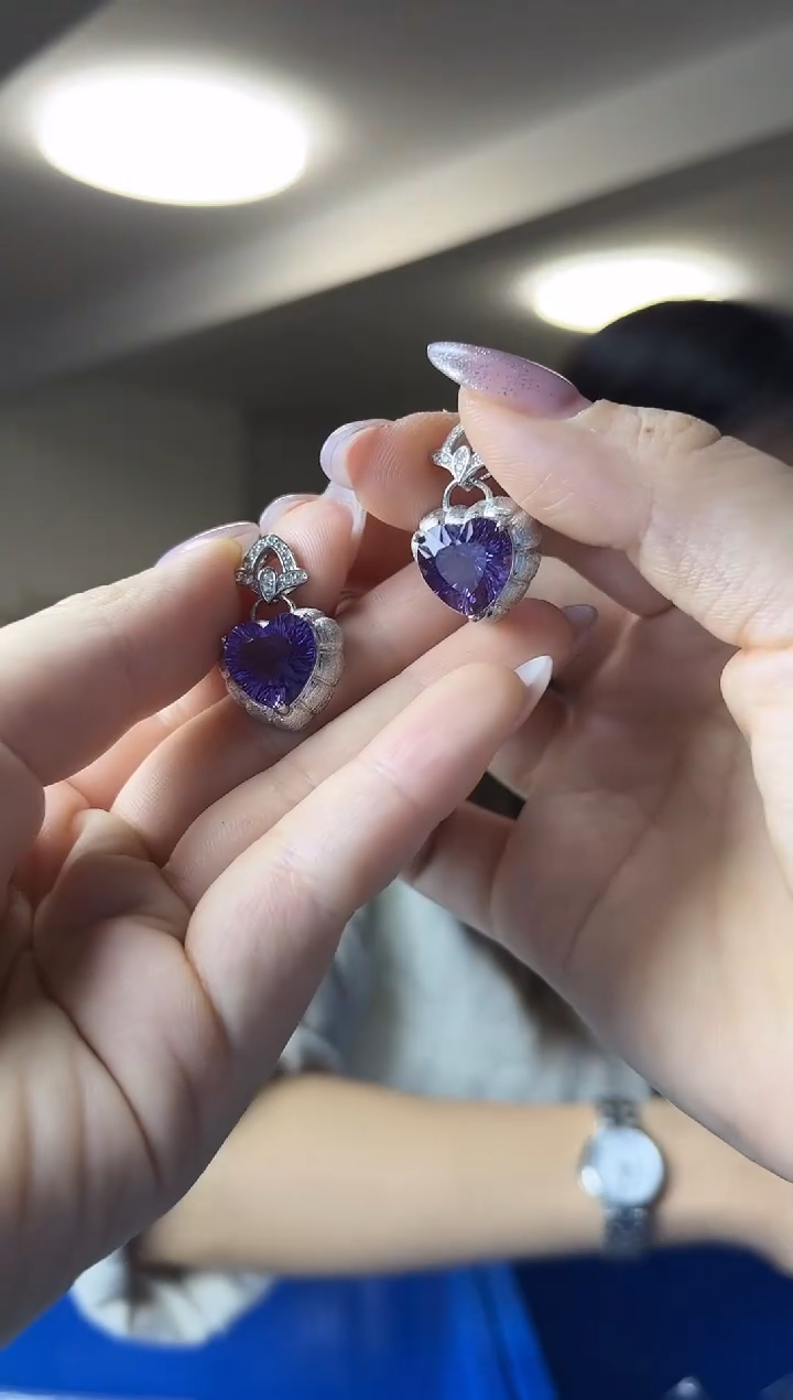 颈饰银S925镶嵌紫晶（多样性发一件）