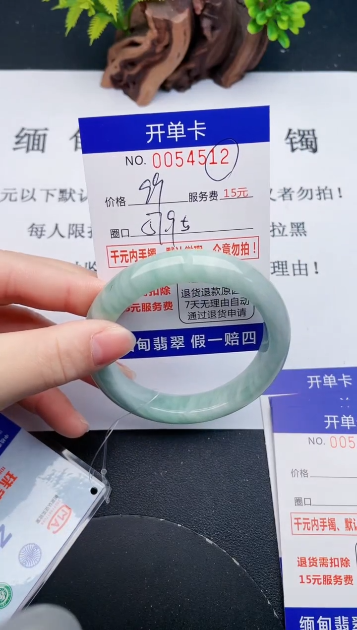 【闪购商品】翡翠手镯未镶嵌12天然翡翠A货