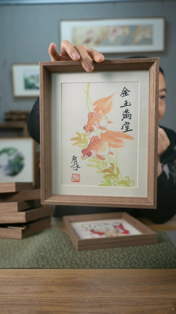 【闪购商品】书法手书/绘同款作品-协会会员老师带框作品