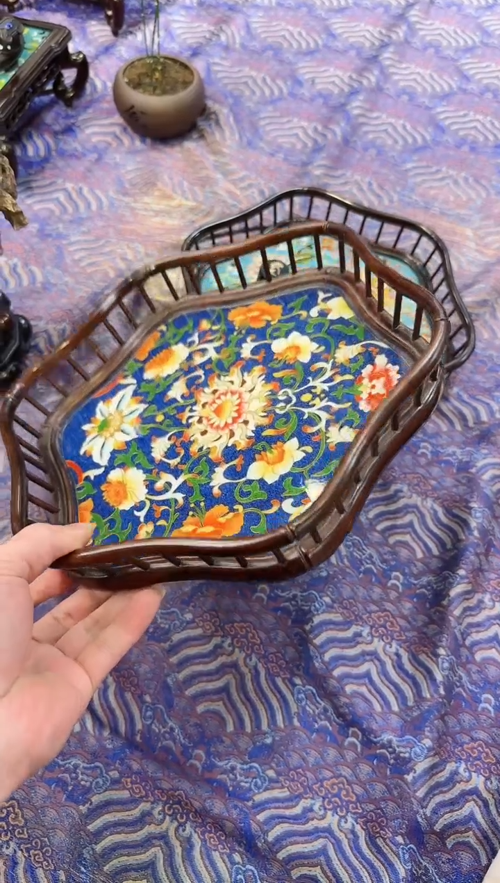 【闪购商品】红酸枝木类成套家具果篮