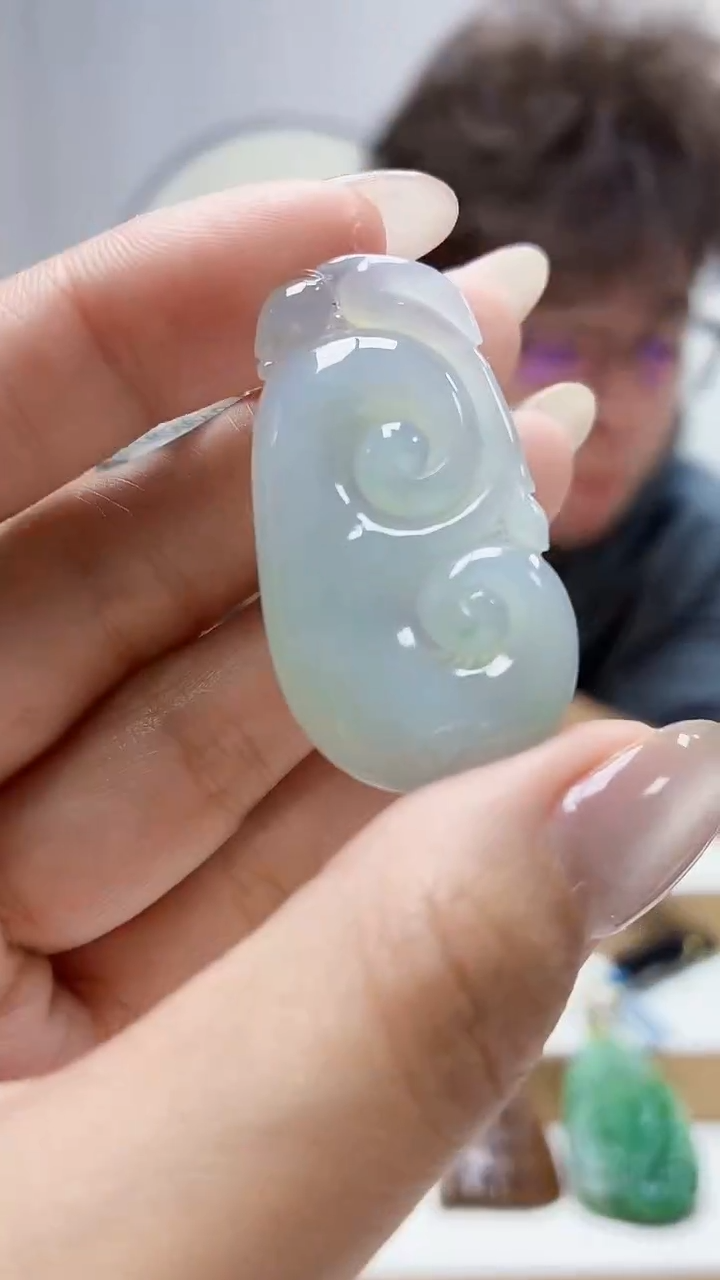 未镶嵌定制翡翠4688MM-毛货挂件10