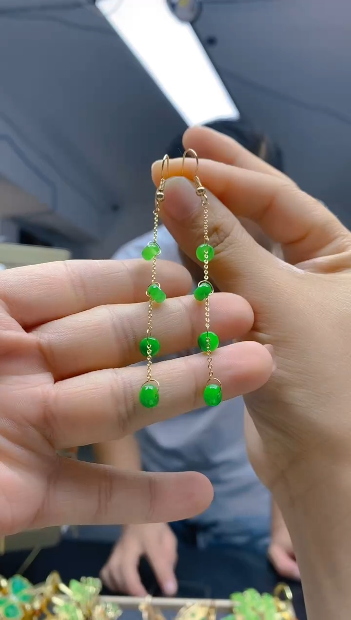 【闪购商品】翡翠耳饰合金0283翡翠耳钩