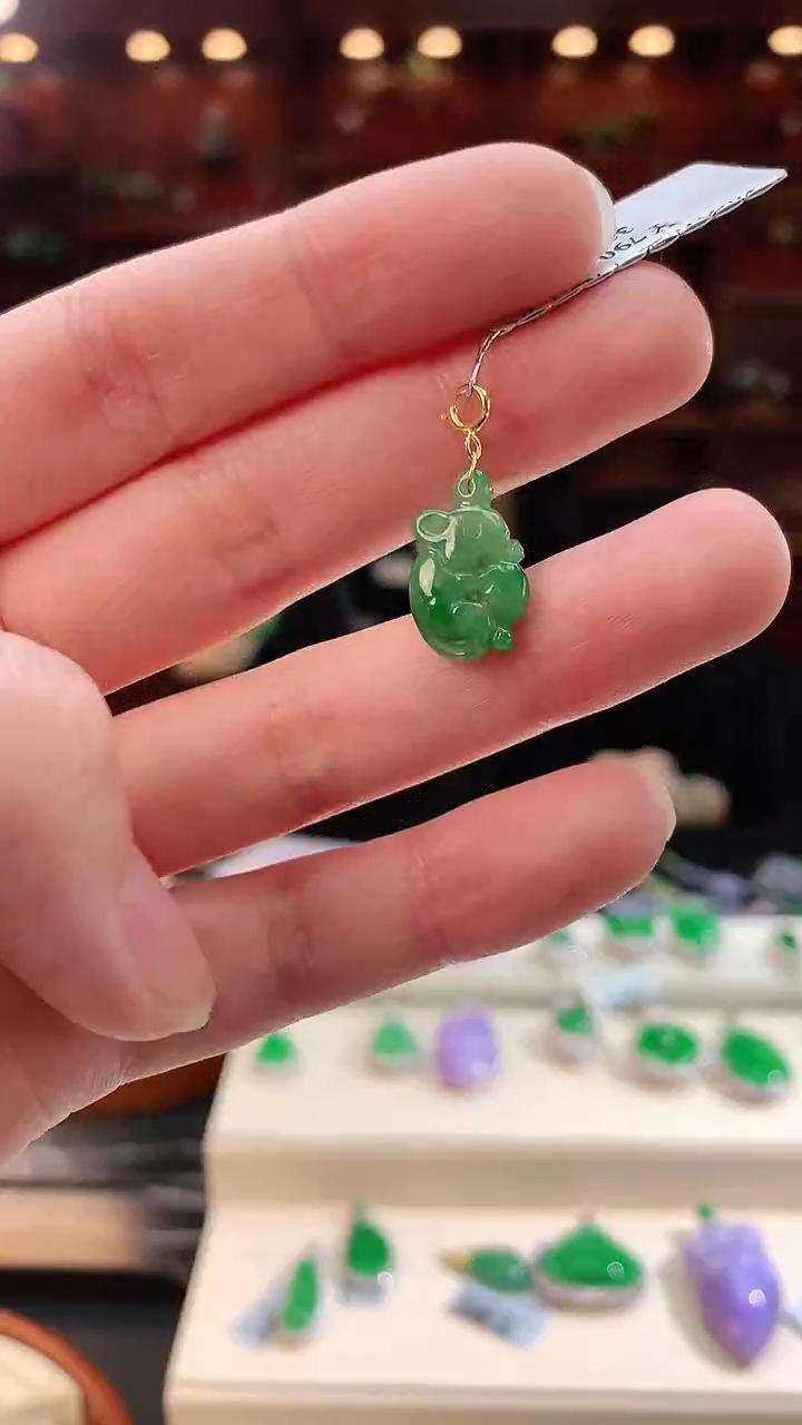 【闪购商品】翡翠颈饰18K金镶嵌赠送书礼盒 敏