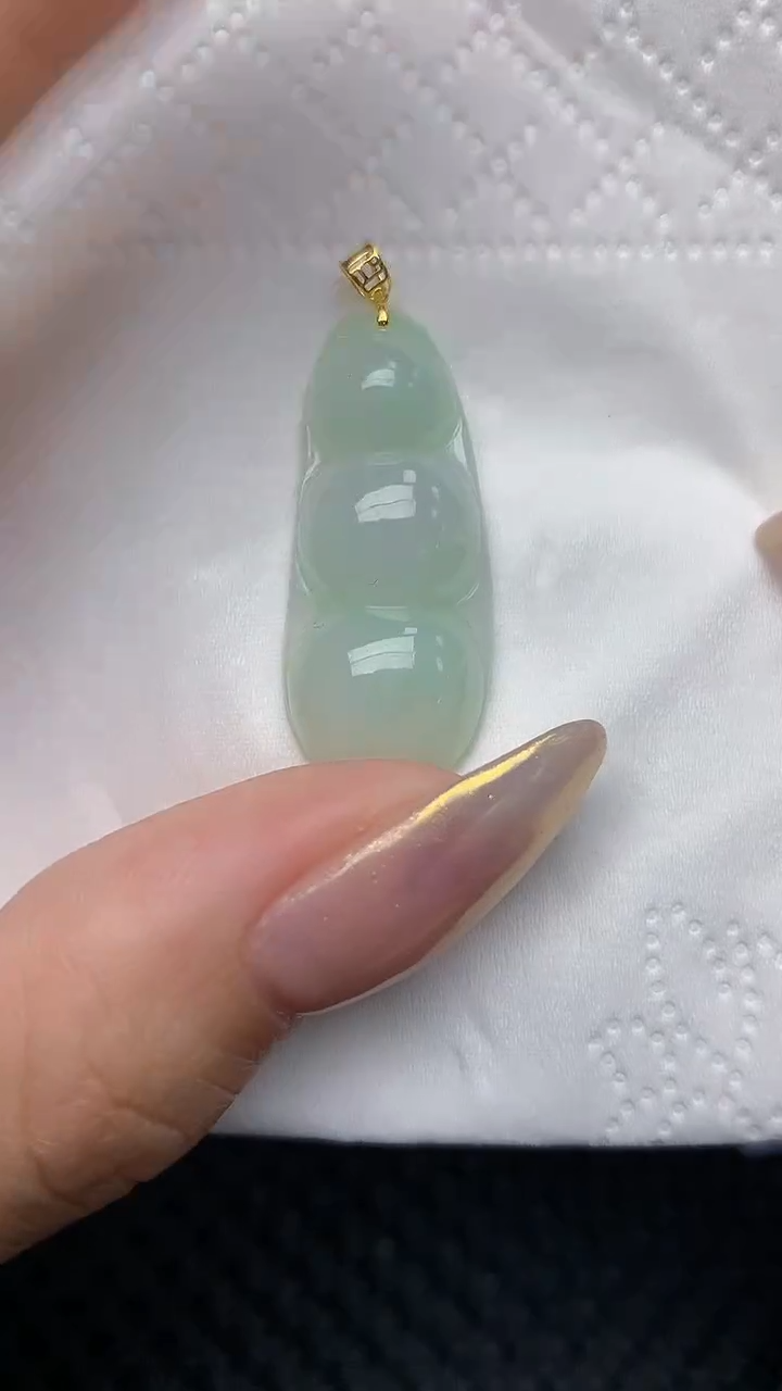 【闪购商品】翡翠颈饰18K金镶嵌天然翡翠A货
