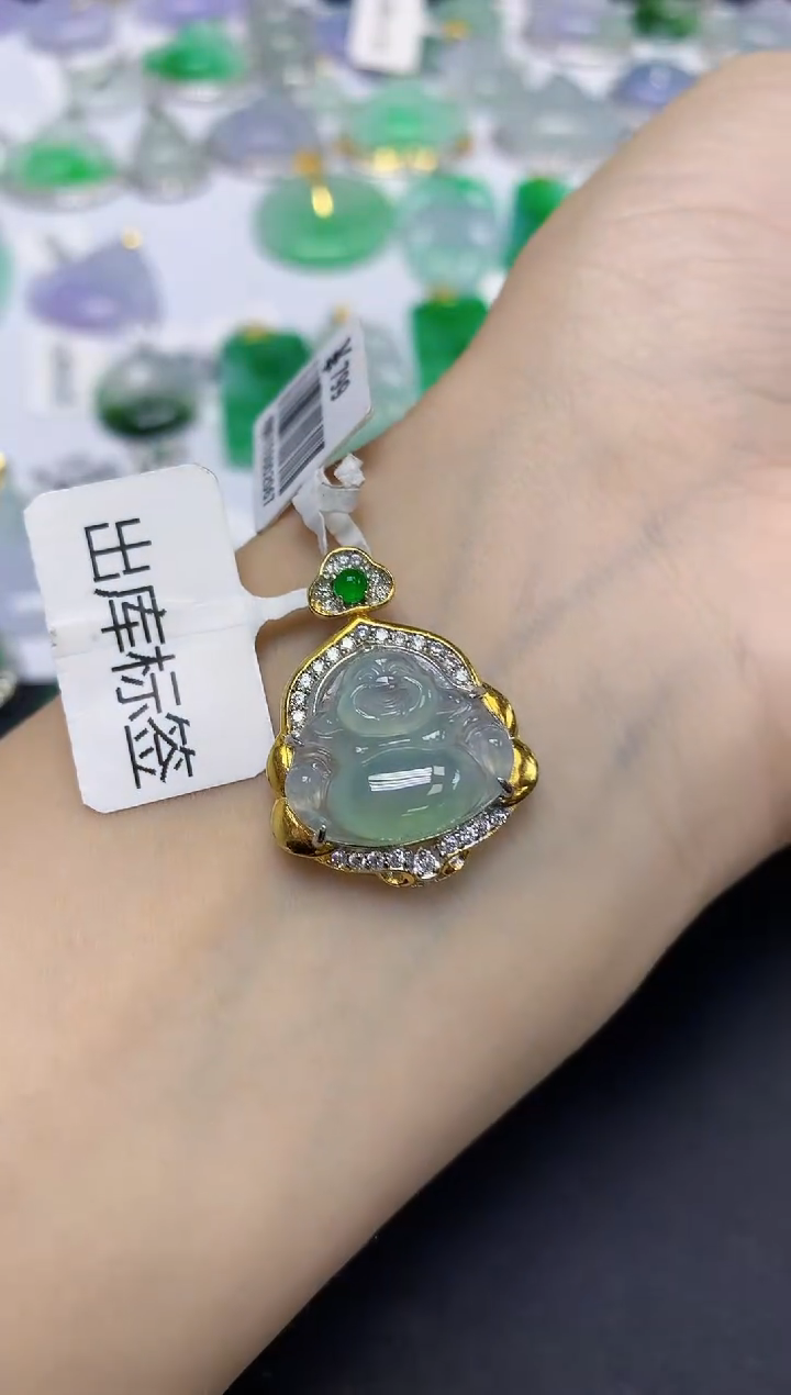 颈饰未镶嵌翡翠天然缅甸翡翠A货多样性发一件