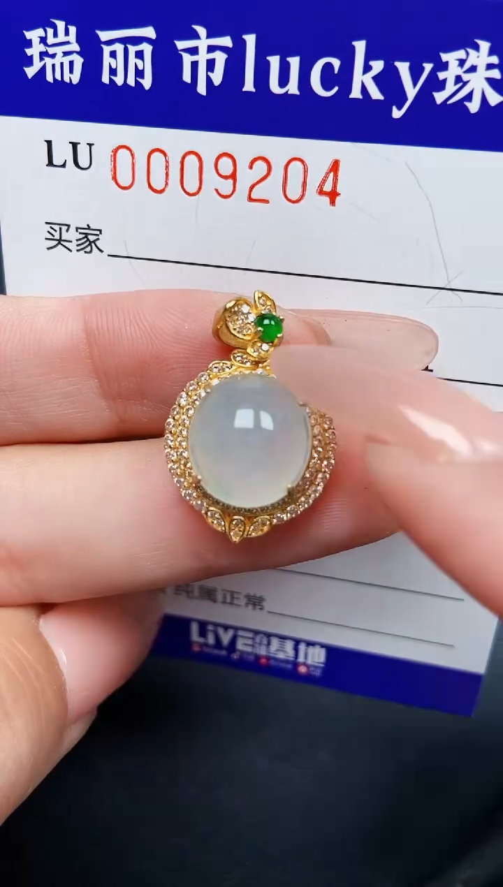 【闪购商品】翡翠颈饰银S925镶嵌9204