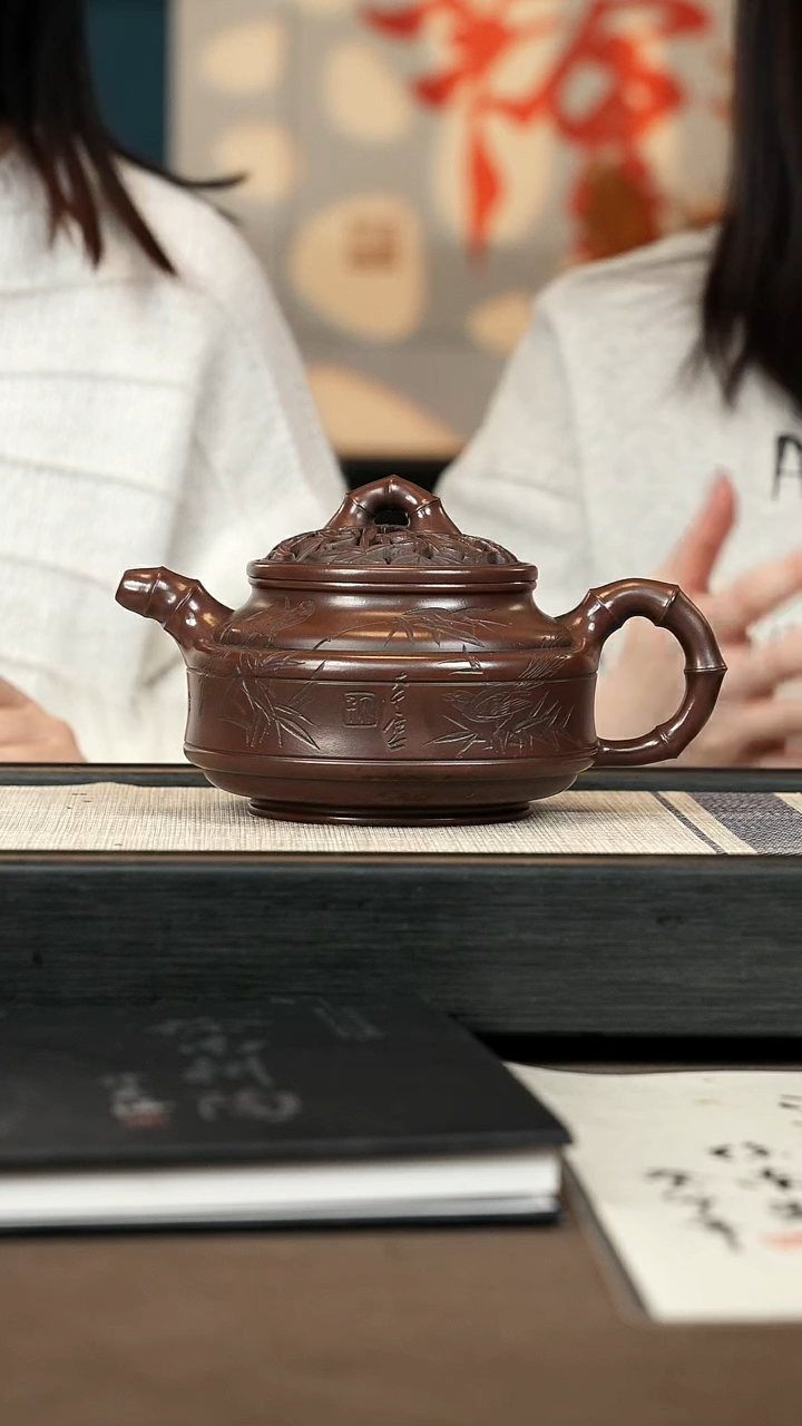 【闪购商品】紫砂茶壶【P023】竹鼓600c