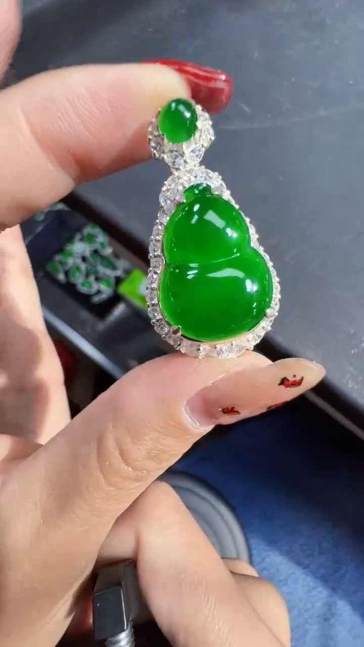 【闪购商品】定制翡翠未镶嵌葫芦商品多样性发货1