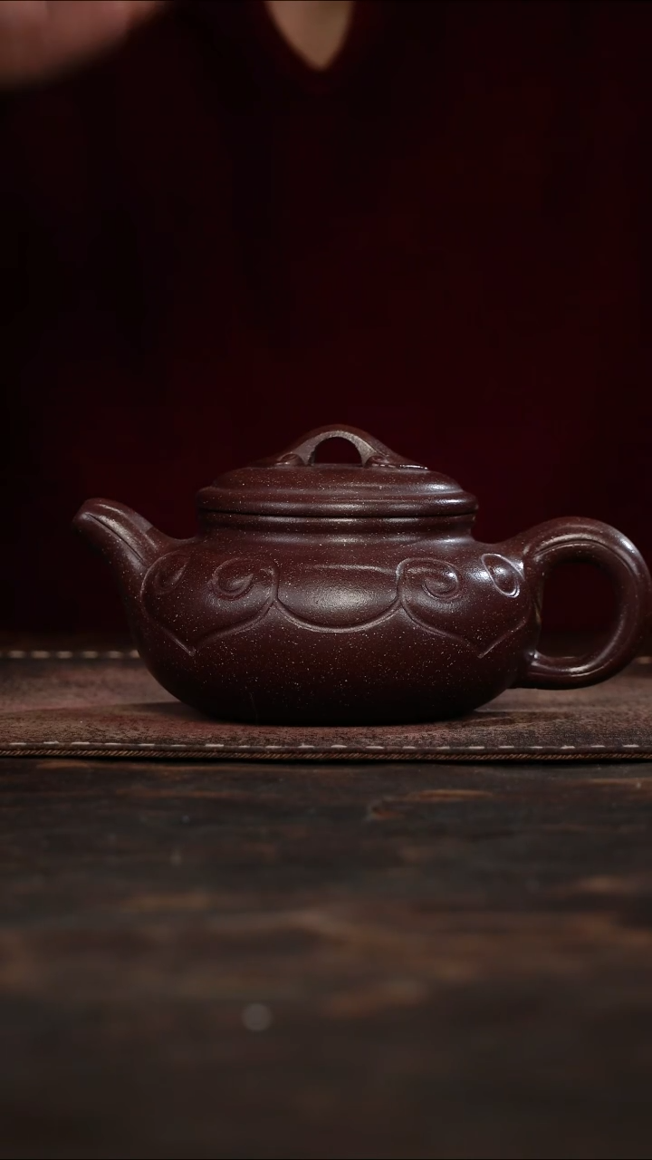 茶杯紫砂非遗茶器-如意仿古（半手）