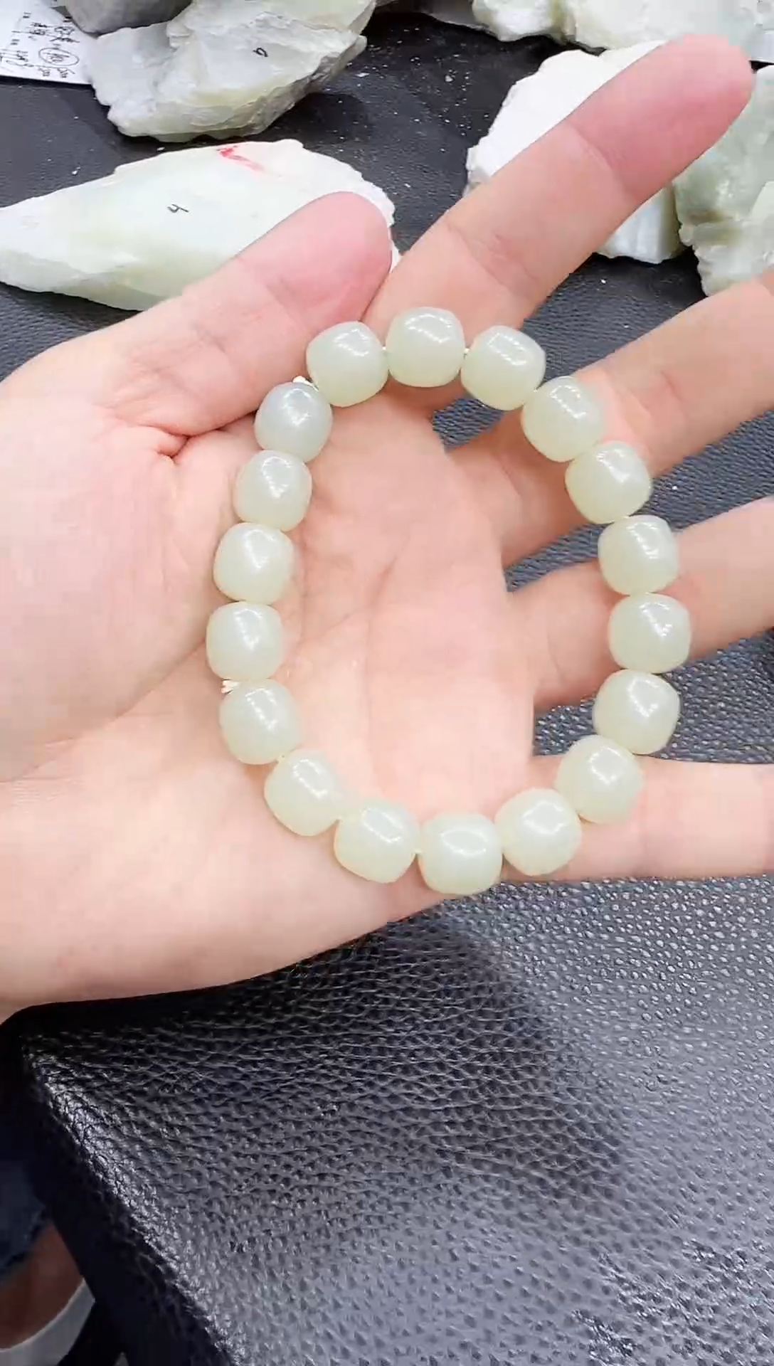 未镶嵌手串和田玉新疆和田玉于田料卡12 老型手串