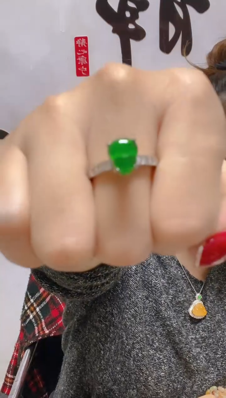 未镶嵌戒指翡翠天然A货 假一罚四