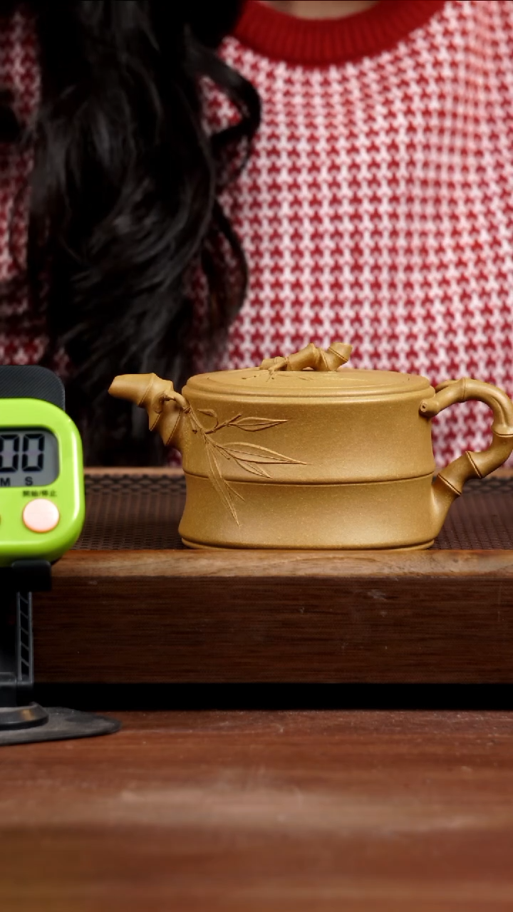 【闪购商品】紫砂茶壶黄金段可心竹段370CC