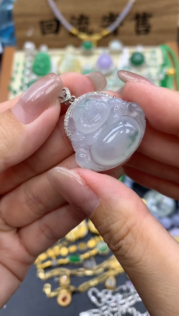 【闪购商品】翡翠颈饰18K金镶嵌445-中国好珍宝