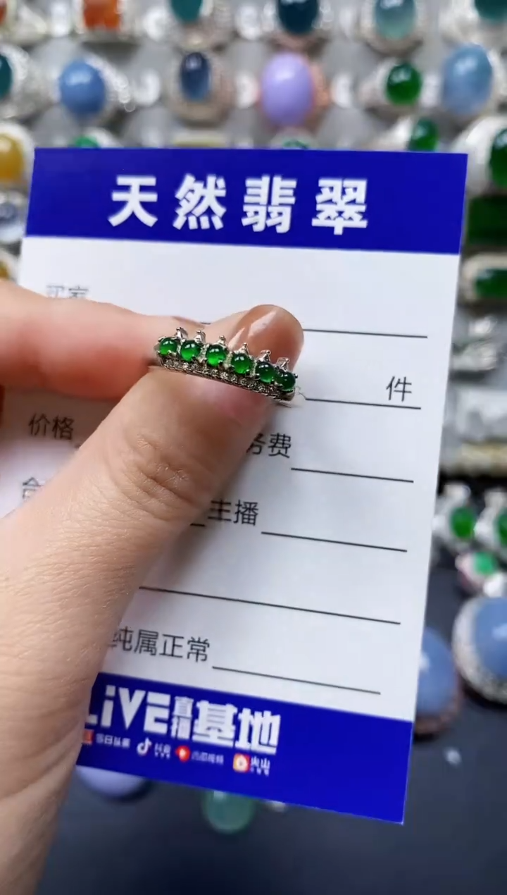 【闪购商品】翡翠戒指银S925镶嵌0099